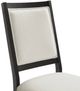 Elements International Versailles Contemporary Black/White Square Back Dining Chair-3