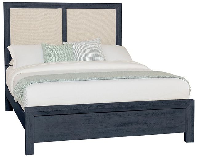 Artisan & Post by Vaughan-Bassett Indigo/Linen Queen Upholstered Bed-0