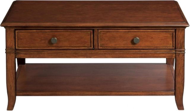 Riverside Furniture Campbell Burnished Cherry Cocktail Table-1