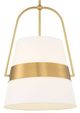 Uttermost® Harness Warm Brass/White Pendant-3