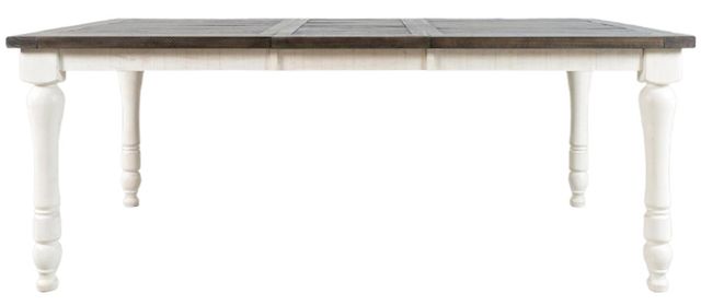 Jofran Inc. Madison County Barnwood Extension Dining Table with Vintage White Base-2