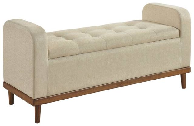 Mazin Furniture Brigitte Light Brown Lift Top Storage Bench-0