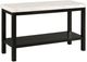 Elements International Marcello White Sofa Table with Black Base-0