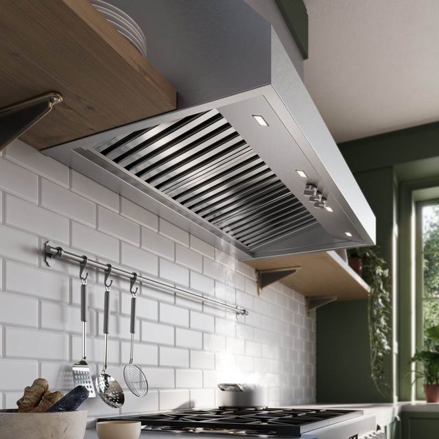 Falmec Zeus 36" Scotch Brite Stainless Steel Wall Mounted Range Hood-3