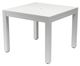 Sunset West Naples Satin White Metal Square Outdoor Dining Table-1