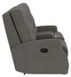 Flexsteel® Devon Coal Reclining Loveseat with Console-2