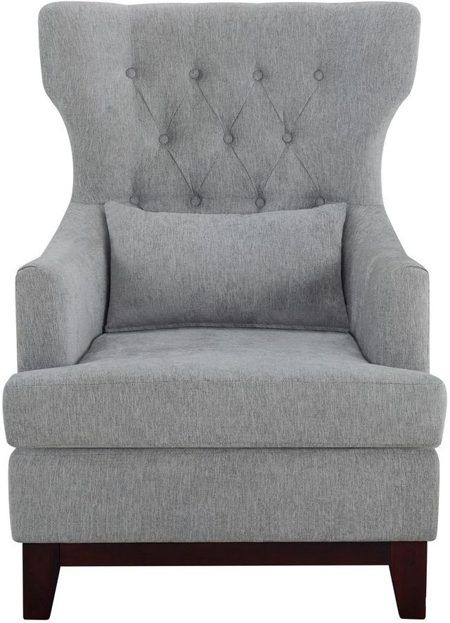 Mazin Furniture Adriano Light Gray Upholstered Accent Chair-1