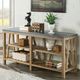 Riverside Furniture Weatherford Bluestone Sofa Table with Reclaimed Natural Pine Base-3