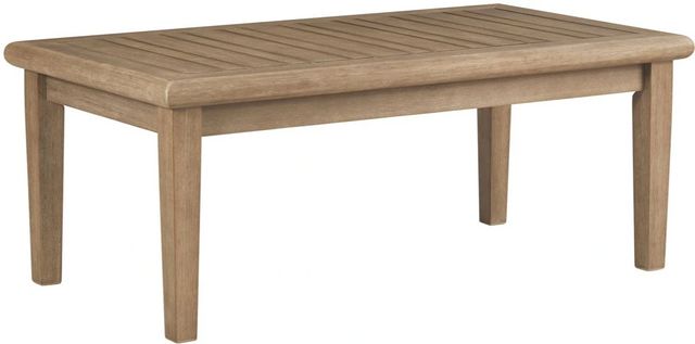 Signature Design by Ashley® Gerianne Grayish Brown Wooden Outdoor Cocktail Table