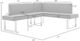 Armen Living Amanda 2-Piece White Corner Nook Sectional-2