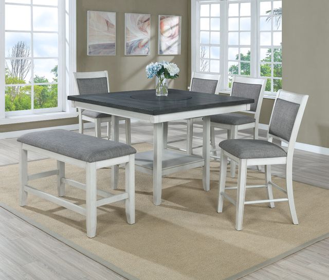 Crown Mark Fulton Gray Counter Dining Table with Chalk Base-1