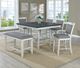 Crown Mark Fulton Gray Counter Dining Table with Chalk Base-1