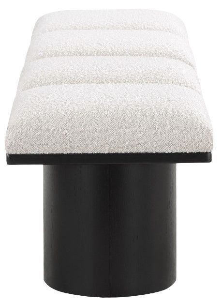 Meridian Furniture Pavilion 4-Piece Cream/Black 72" Modular Bench Set-2