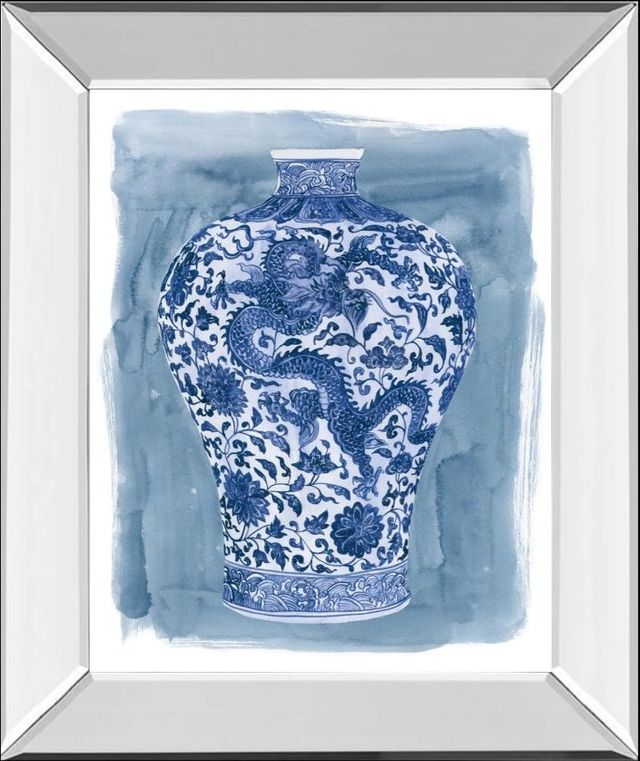 Classy Art Ming Vase II by Melissa Wang Mirror Framed Wall Art-0