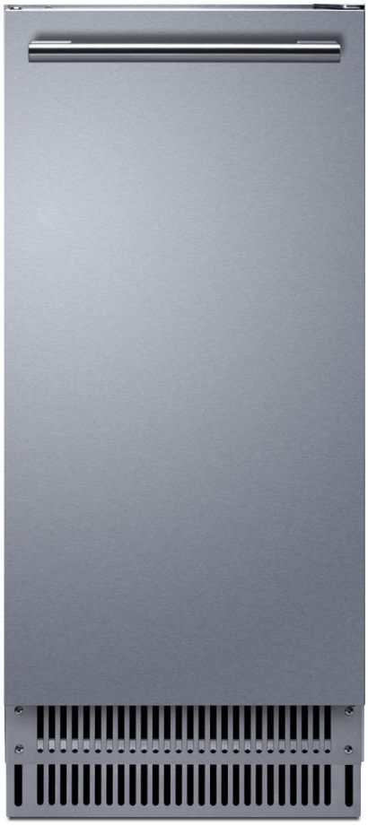 Summit® 15" 68 lb. Stainless Steel Weatherproof Outdoor Ice Maker-2
