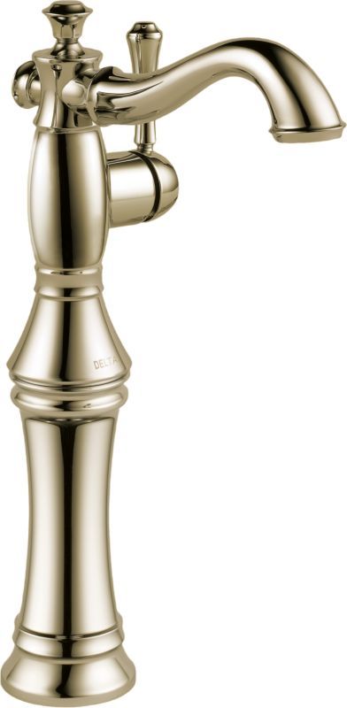 Delta Cassidy® Polished Nickel Single Handle Vessel Bathroom Faucet-0