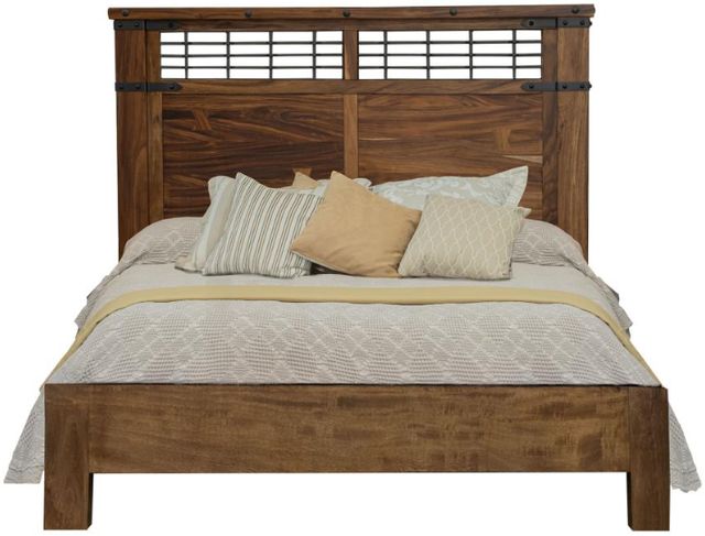 International Furniture Direct Parota Brown Eastern King Panel Bed-3