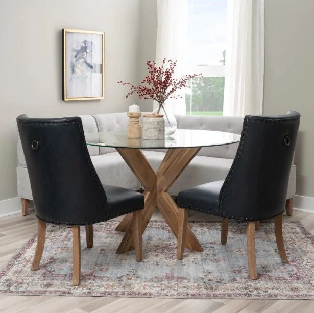 Powell® Auden 4-Piece Gray/Natural/Navy Dining Set-1