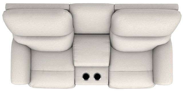 La-Z-Boy® Brooks Oyster Power Reclining Loveseat with Console, Headrest, and Lumbar-4