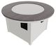 Telescope Casual 3F46 Boardwalk Rustic Top Aluminum 42" Outdoor Fire Table with Snow Base-0