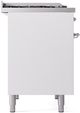 Ilve® Nostalgie II Series 40" White Pro Style Dual Fuel Range-3