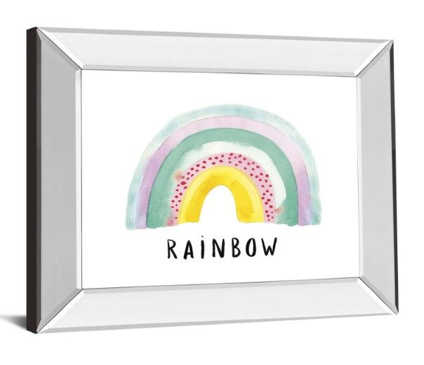 Classy Art Rainbow Joy by Joelle Wehkamp Mirrored Frame Wall Art-1