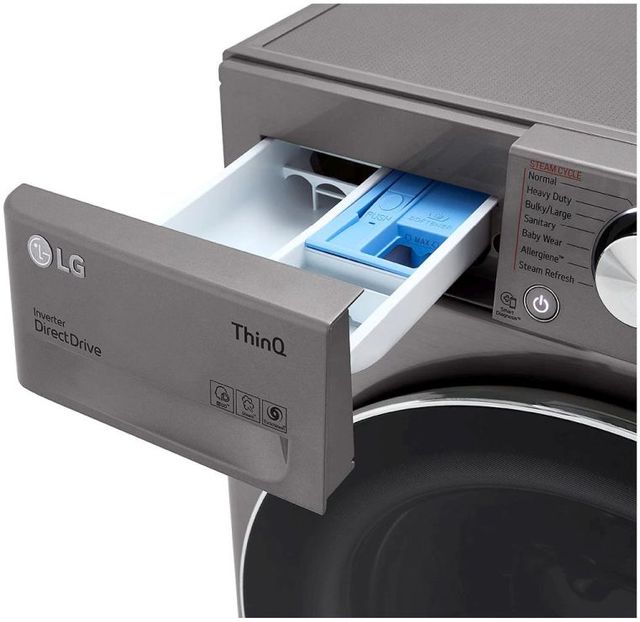 LG 2.4 Cu. Ft. Graphite Steel Front Load Washer Dryer Combos -8