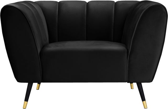 Meridian Furniture Beaumont Black Velvet Chair-0