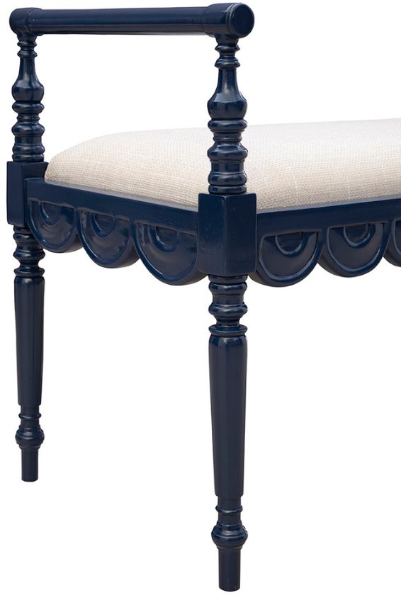 Furniture Classics Juliet Blue/White Bench-4