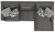 iAmerica Aurora Steel Leather Right Arm Chaise Sofa-2