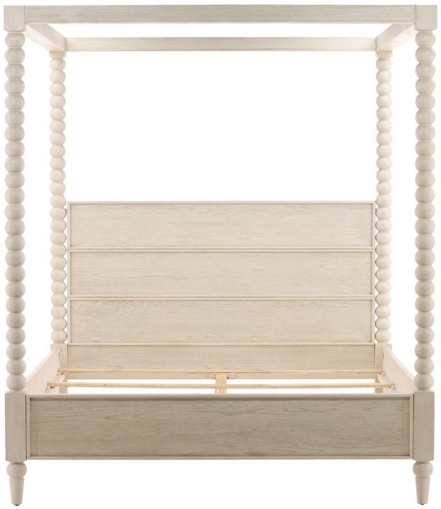 Dovetail Furniture Marcellina Whitewash King Poster Bed-2