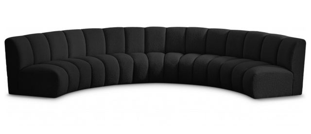 Meridian Furniture Infinity 5-Piece Black Modular Sectional Set-0