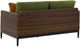 Signature Design by Ashley® Horizon Hall Brown/Green Aluminum Outdoor Loveseat -3