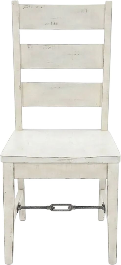 Sunny Designs™ Marina White Sand Ladderback Dining Chair with Turnbuckle-2