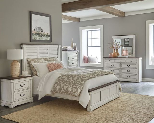 Coaster® Hillcrest 4-Piece Dark Rum/White King Bedroom Set-0
