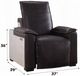ACME Furniture Misezon Aluminum/Dark Brown Leather Power Recliner-4