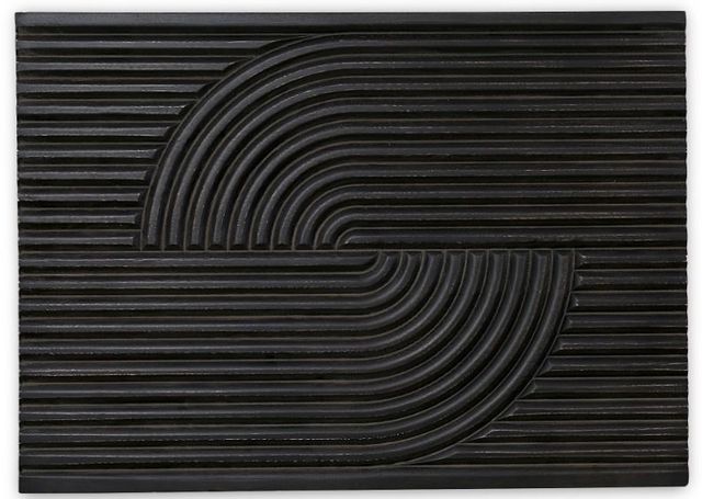 Moe's Home Collection Knott Washed Black Carved Wood Wall Art-3