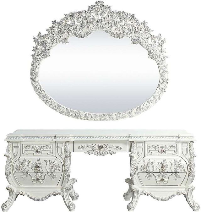 ACME Furniture Vanaheim Antique White Vanity Desk-2