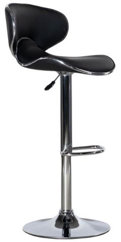 Powell® Black/Chrome Adjustable Height Stool 