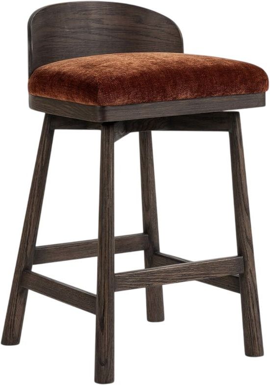 Four Hands Cloris Altair Sienna Swivel Bar and Counter Stool-0