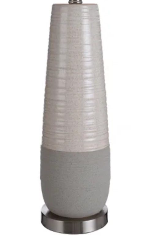 Stylecraft Evian Gray/Ivory/White Table Lamp-2