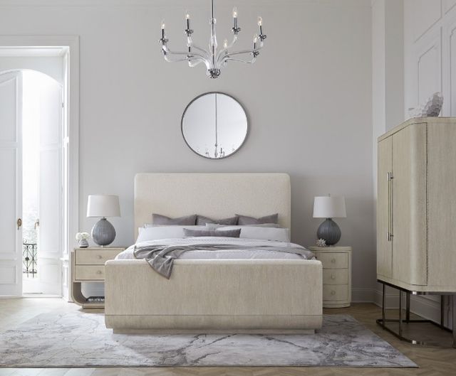 Hooker® Furniture Modern Mood Diamond/Inverness Natural California King Upholstered Panel Bed-1