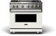 Viking® 5 Series 36" Pure White and Stainless Steel Freestanding Dual Fuel Range-0