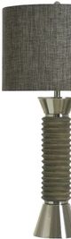 StyleCraft Norman Wyatt Home Ridgeland Brushed Steel/Garrison Gray Poly Table Lamp-1