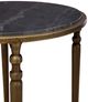 Furniture Classics Evry Slate Gray Side Table with Antique Brass Base-3