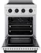 ZLINE Autograph Edition Paramount 24" Stainless Steel Pro Style Induction Range with White Matte Door and Matte Black Accents-1