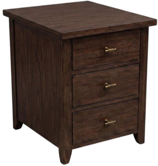 Legacy Classic Reflections Dark Roast Chairside Table-0