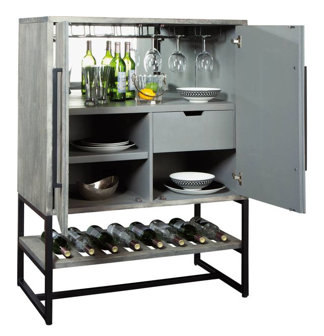 Howard Miller® Jamaica Inn Weathered Gray Wine and Bar Cabinet-3