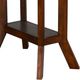 Sunny Designs™ Santa Fe Dark Chocolate Chair Side Table with Lower Shelf-4