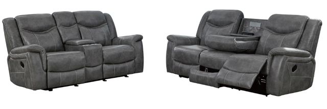 Coaster® Conrad 2-Piece Gray Manual Reclining Living Room Set-0